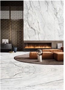 Calaccata Brazil White Quartz Slabs,Tiles Polished