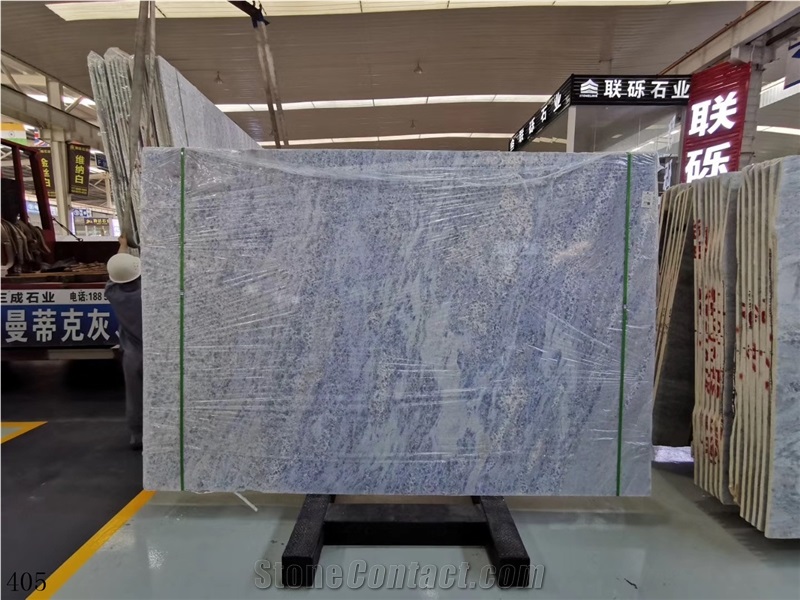 Calcite Blue Extra Marble Azul Calcite Grey Slabs