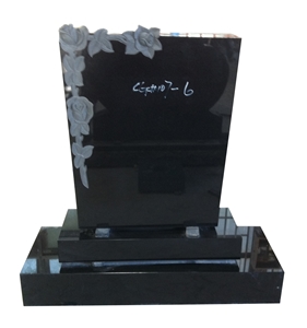 China Black Granite Polished Custom Tombstone