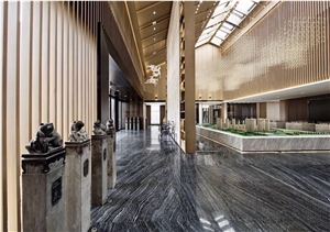 China Black Wooden Marble Block