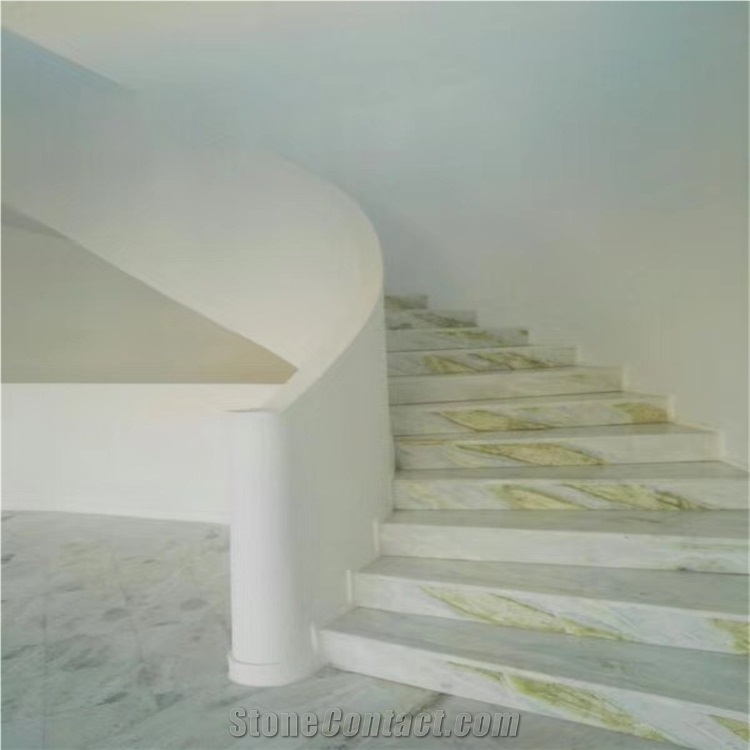 China Blue/River Lemon Ice Marble Steps