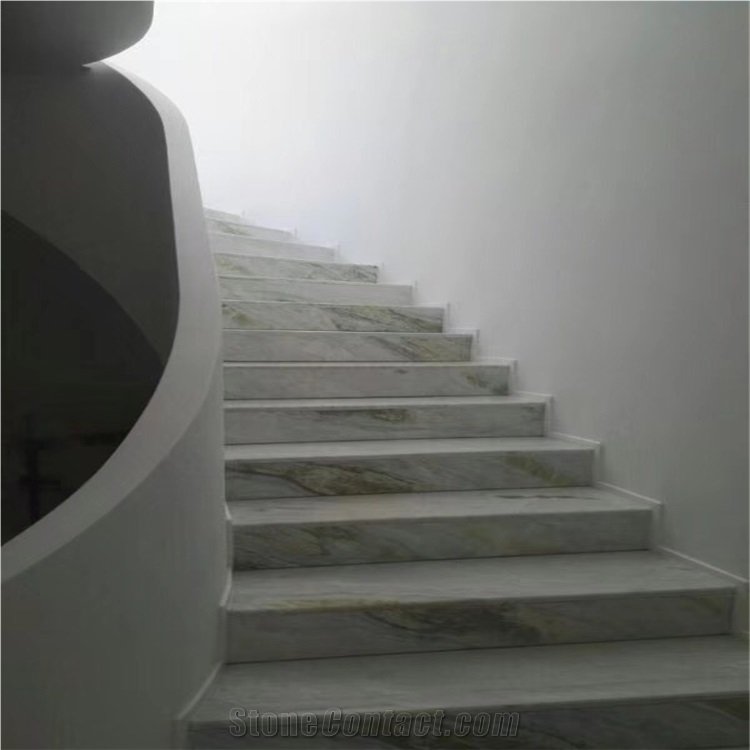 China Blue/River Lemon Ice Marble Steps