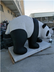 China Garden Stone Sculpture Panda Outdoor Statues