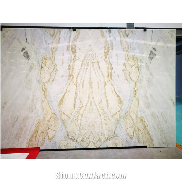 China Lemon Ice Marble, Blue Jade Slabs