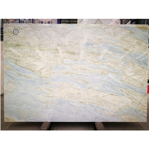China Lemon Ice Marble, Blue Jade Slabs