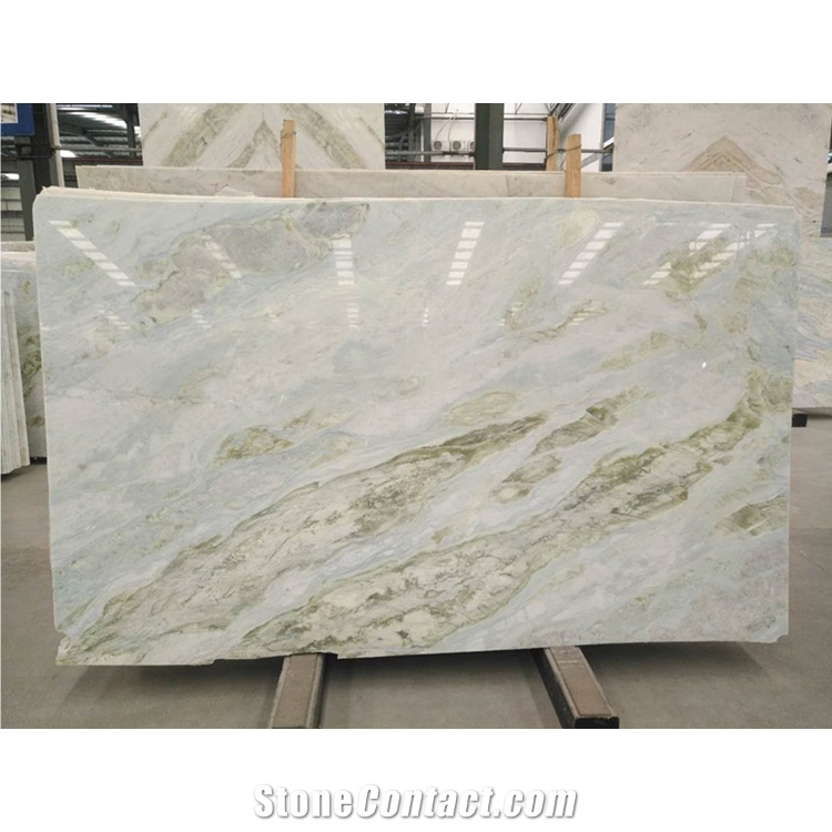 China Lemon Ice Marble Green Jade Bathroom Tops