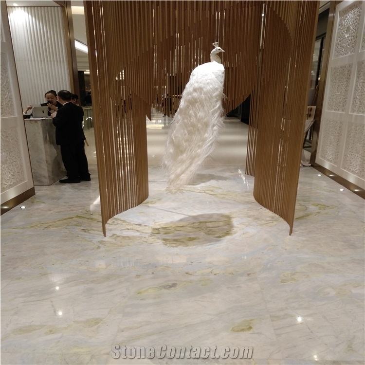 China Lemon Ice Marble Jade Floor Tiles