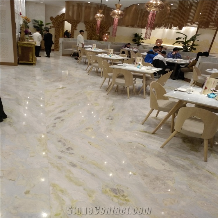 China Lemon Ice Marble Jade Floor Tiles
