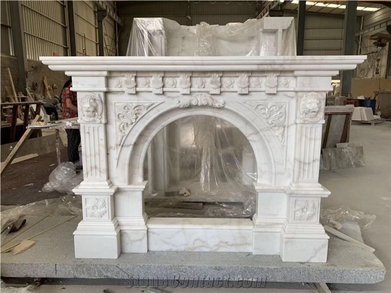 China New Design Marble Indoor Fireplace
