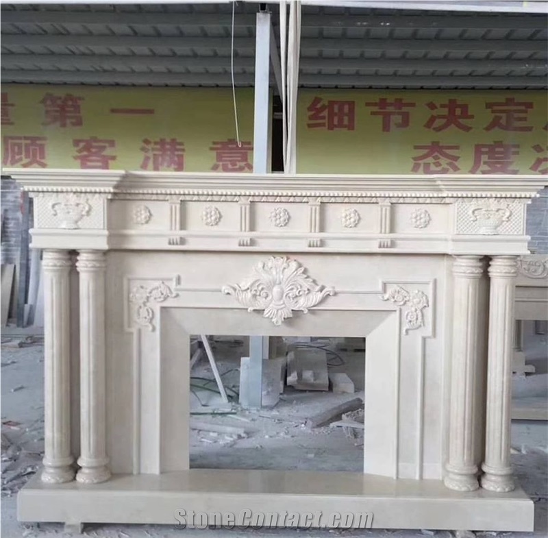 China New Design Marble Indoor Fireplace