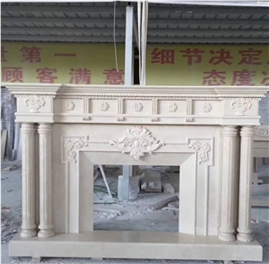 China New Design Marble Indoor Fireplace