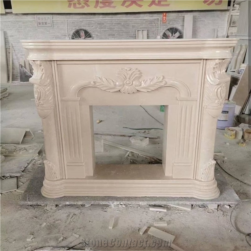 China New Design Marble Indoor Fireplace