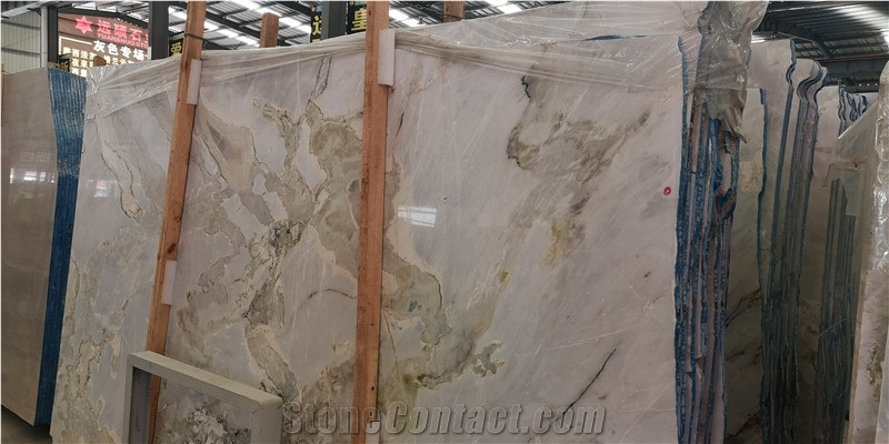 Chinese Polished Blue Sky Marble Ashlar Pattern