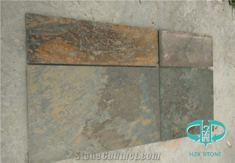 Chinese Rusty Slate Natural Split Tile for Floor