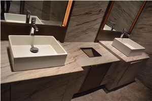 Coffee Sand Marble Bathroom Countertops