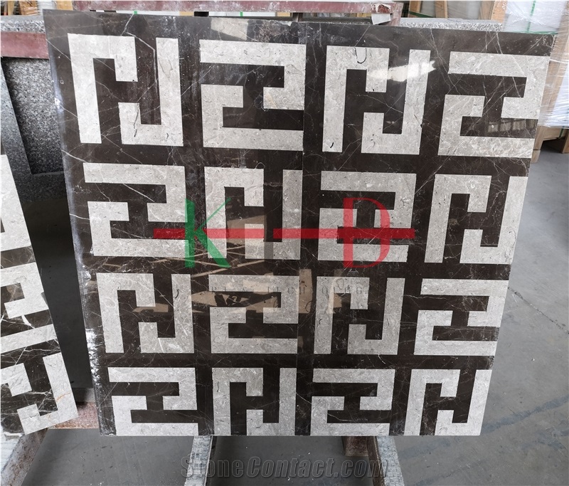 Composited Marble Waterjet Medallion Floor Tiles