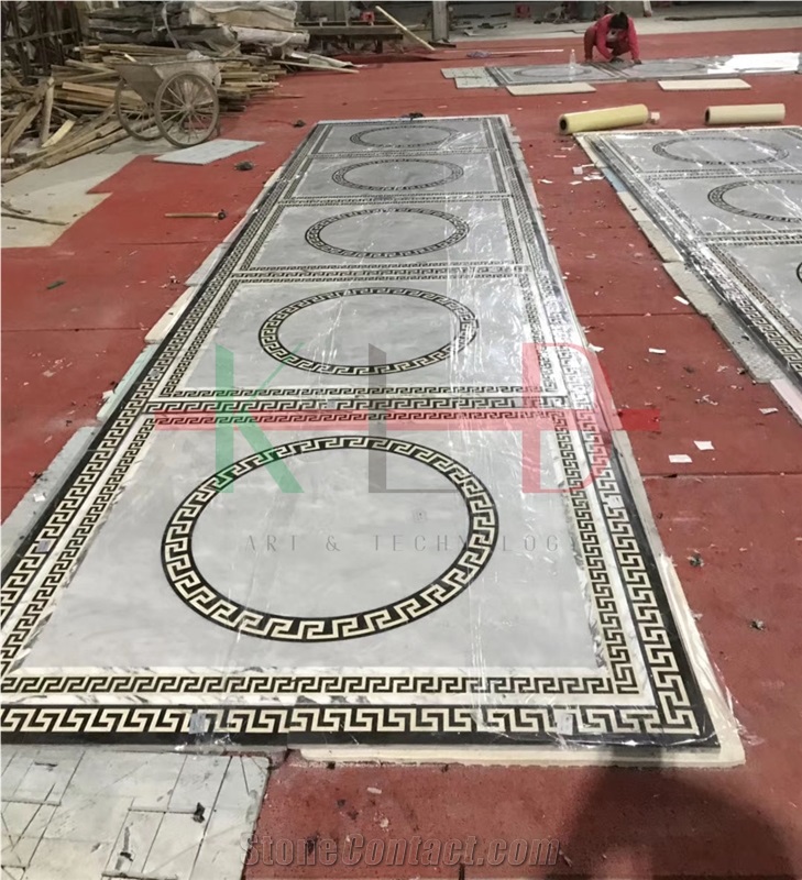 Composited Marble Waterjet Medallion for Flooring