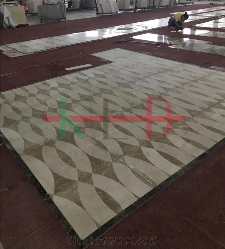 Composited Marble Waterjet Medallion for Flooring