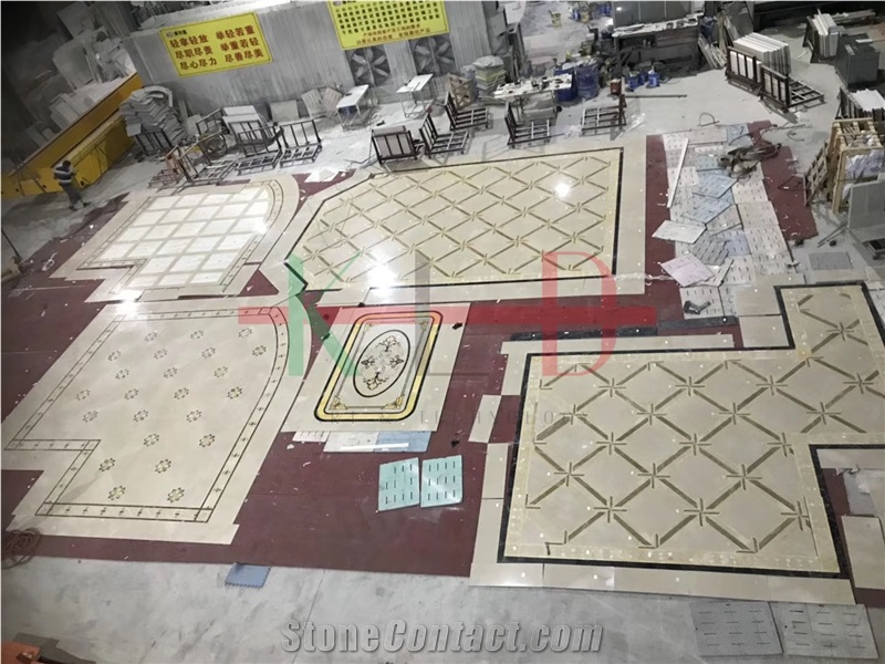 Composited Marble Waterjet Medallion for Flooring