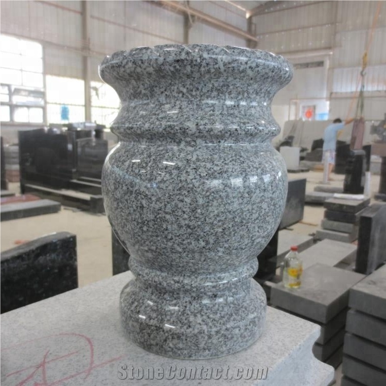Custom Made Polished Granite Memorial Vase