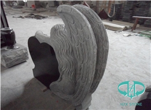 Custom Monument/Gravestone with Carved Angel/Cross
