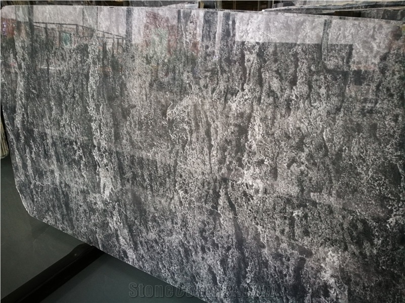 Dark Grey Marble New Polished Star Marble Slabs