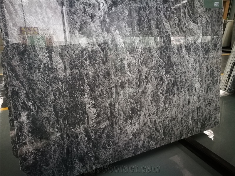 Dark Grey Marble New Polished Star Marble Slabs