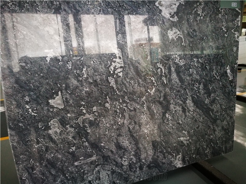 Dark Grey Marble New Polished Star Marble Slabs