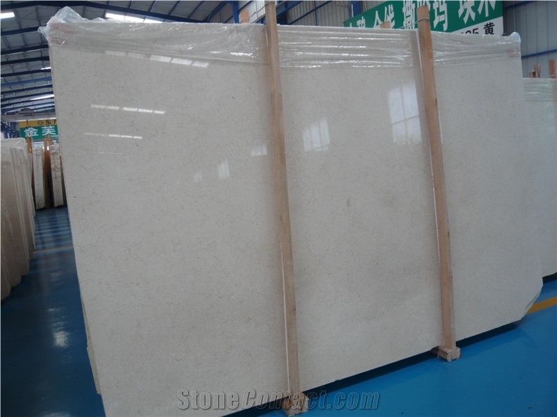 Egypt Polished Galala Beige Marble Slabs Pattern