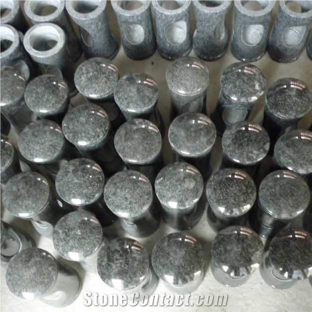 European Type Granite Cemetery Lamps and Vases