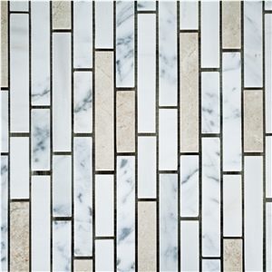 Factory Cheap Marble Linear Strips Mosaic Tile