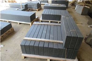 Flamed Face Black Basalt Kerbstone for Outdoor