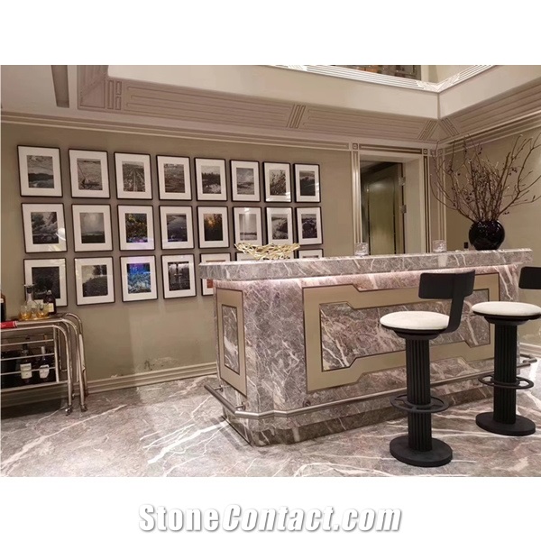 Fleury Fior Pesco Bosco Marble for Reception Desk