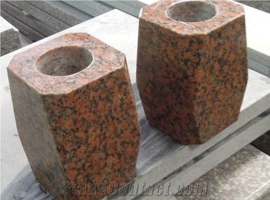 G562 Granite Red Vases for Funeral Accessories
