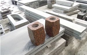 G562 Granite Red Vases for Funeral Accessories