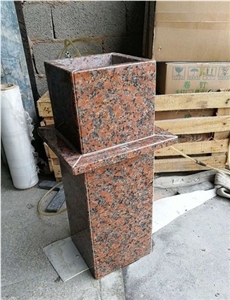 G562 Granite Red Vases for Funeral Accessories