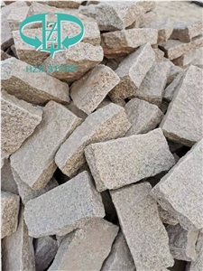 G682 Yellow Granite Cobble Stone Cube Stone