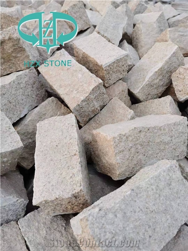 G682 Yellow Granite Cobble Stone Cube Stone