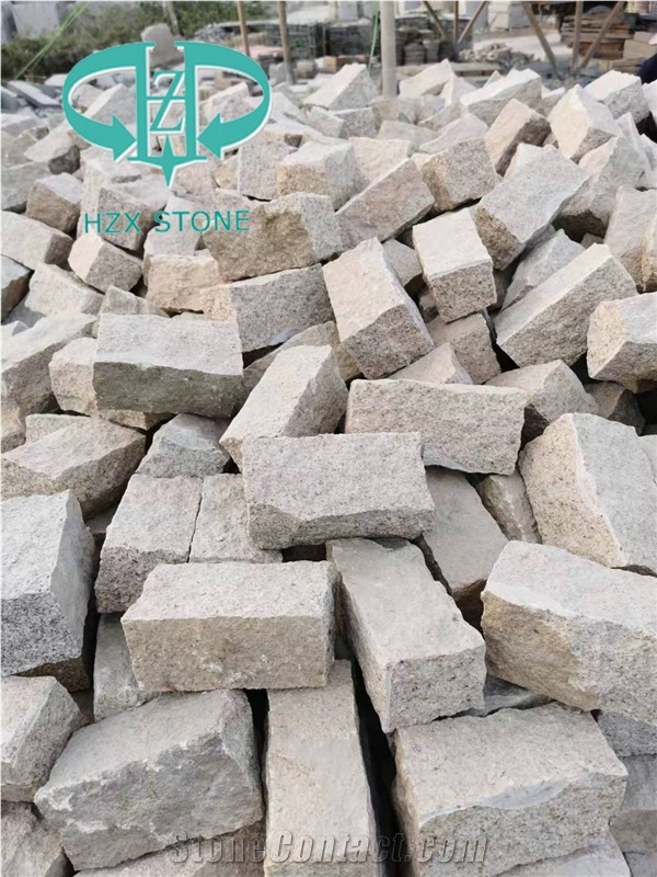 G682 Yellow Granite Cobble Stone Cube Stone