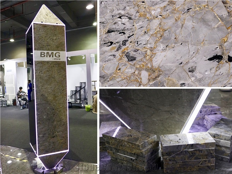 Golden Grey Marble Slabs Tiles,Tundra Gold Spider