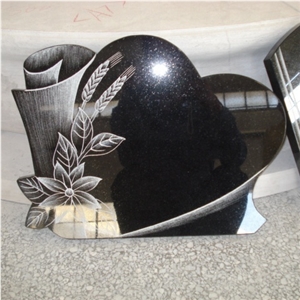 Granite Cemetery Heart Shaped Memorial Tombstone