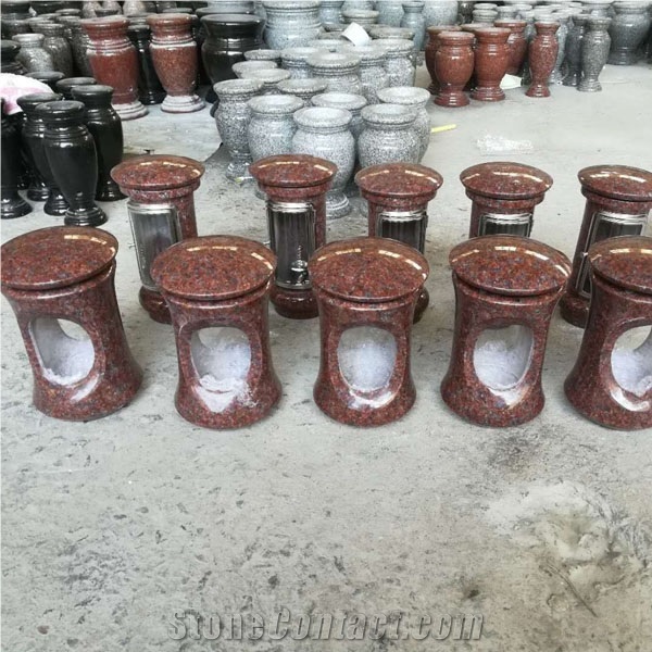 Granite Lamps and Vases for Tombstones
