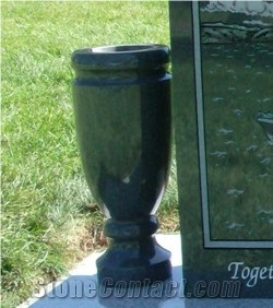 Granite Polished Cemetery Funeral Vase