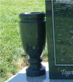 Granite Polished Cemetery Funeral Vase