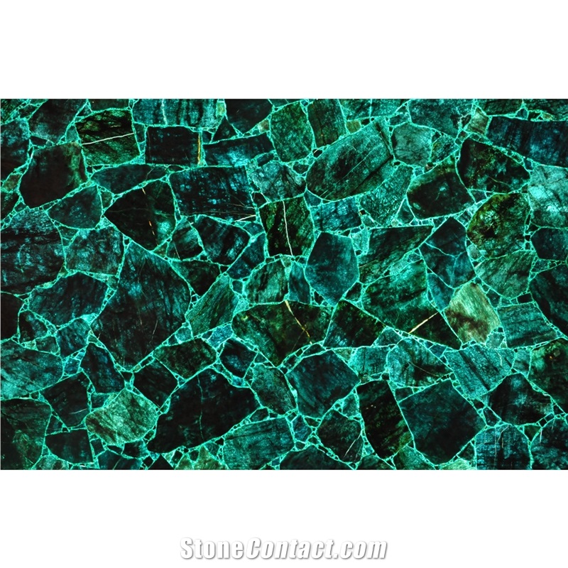 Green Agate Semiprecious Stone Slabs