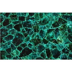 Green Agate Semiprecious Stone Slabs