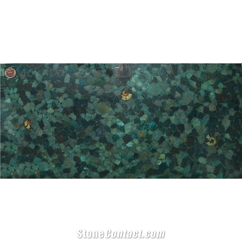 Green Agate Semiprecious Stone Slabs