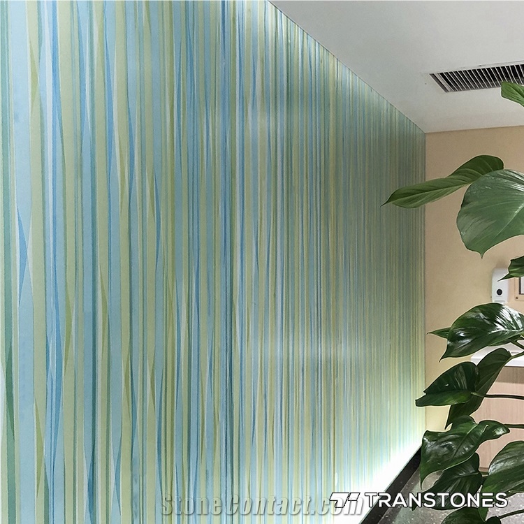 Green Ribbon Inside Petg Acrylic Wall Partition