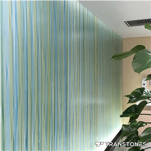 Green Ribbon Inside Petg Acrylic Wall Partition