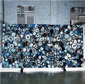 Grey Agate Semiprecious Gemstone Slabs for Bar Top